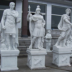 Julius Caesar white marble statues